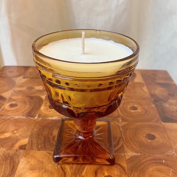 Candle in Vintage Goblet